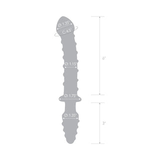 Glas 10 in. Mr. Swirly Double Ended Glass Dildo & Butt Plug - Horny Stoner