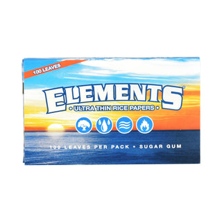 Elements Ultra Thin Rice Rolling Papers - Horny Stoner