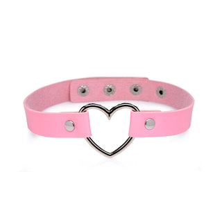 Master Series Sweet Heart Chrome Heart Choker Pink - Horny Stoner