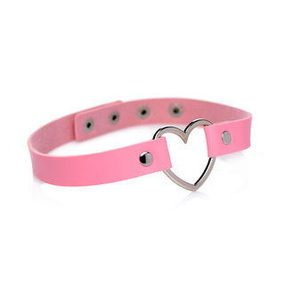 Master Series Sweet Heart Chrome Heart Choker Pink - Horny Stoner