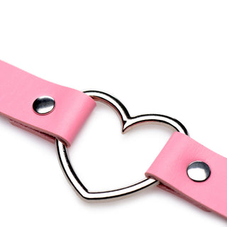 Master Series Sweet Heart Chrome Heart Choker Pink - Horny Stoner