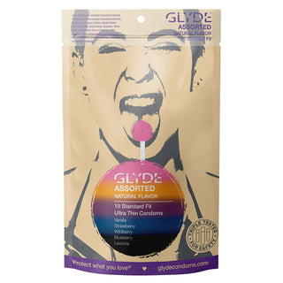 Glyde Ultra Natural Flavor Condom 10pk Flavors Sampler