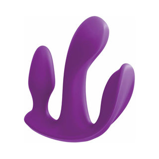 3Some Total Ecstasy Triple Stimulation Silicone Vibrator Purple - Horny Stoner