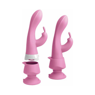 3Some Wall Banger Rabbit Vibrator With Suction Cup Pink - Horny Stoner