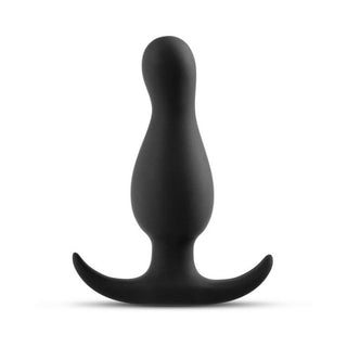 Anal Adventures Platinum Silicone Curve Plug Black - Horny Stoner