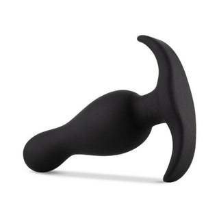 Anal Adventures Platinum Silicone Curve Plug Black - Horny Stoner