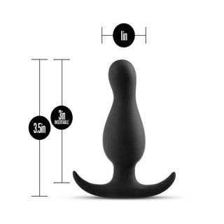 Anal Adventures Platinum Silicone Curve Plug Black - Horny Stoner
