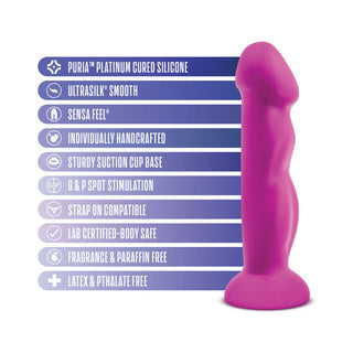 Avant D11 Suko 8 in. Dual Density Silicone Dildo Violet - Horny Stoner