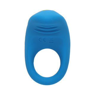 ROMP Juke Rechargeable Silicone Vibrating Penis Ring Light Blue - Horny Stoner