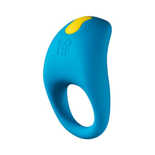 ROMP Juke Rechargeable Silicone Vibrating Penis Ring Light Blue - Horny Stoner