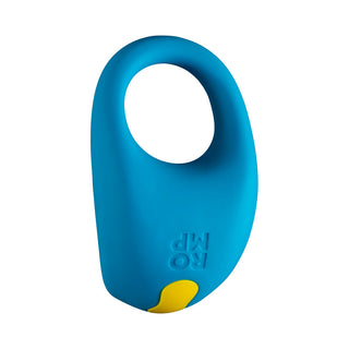 ROMP Juke Rechargeable Silicone Vibrating Penis Ring Light Blue - Horny Stoner