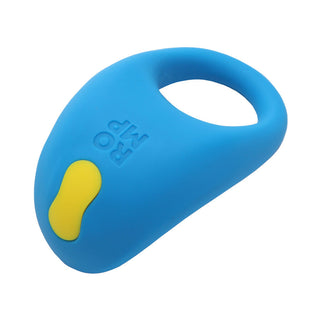 ROMP Juke Rechargeable Silicone Vibrating Penis Ring Light Blue - Horny Stoner