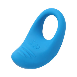 ROMP Juke Rechargeable Silicone Vibrating Penis Ring Light Blue - Horny Stoner