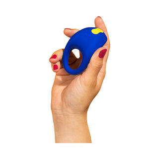 ROMP Juke Rechargeable Silicone Vibrating Penis Ring Light Blue - Horny Stoner