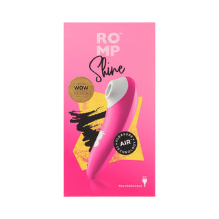 ROMP Shine Rechargeable Silicone Pleasure Air Clitoral Vibrator Pink - Horny Stoner