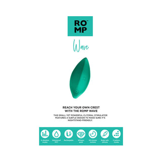 ROMP Wave Rechargeable Silicone Lay-On Vibrator Mint - Horny Stoner