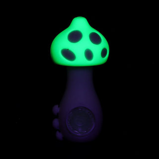 6CT BUNDLE - Silicone Mushroom Hand Pipe - 4.25" / Assorted Colors