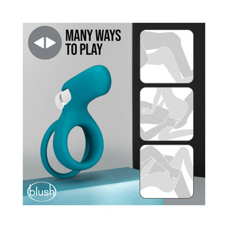 Blush Noje C2.Ring Rechargeable Vibrating Silicone Cockring Juniper - Horny Stoner