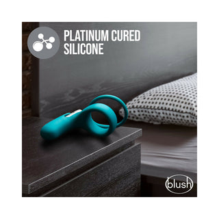 Blush Noje C2.Ring Rechargeable Vibrating Silicone Cockring Juniper - Horny Stoner