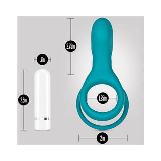 Blush Noje C2.Ring Rechargeable Vibrating Silicone Cockring Juniper - Horny Stoner