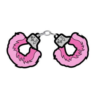Sex Toy Pin Fuzzy Handcuffs - Horny Stoner