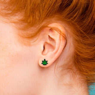 Weed Leaf Earrings - Horny Stoner