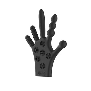 Shots Fist It Silicone Stimulation Glove Black - Horny Stoner