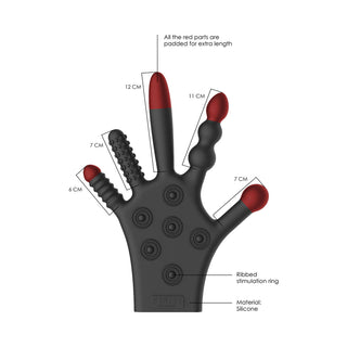 Shots Fist It Silicone Stimulation Glove Black - Horny Stoner