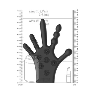 Shots Fist It Silicone Stimulation Glove Black - Horny Stoner
