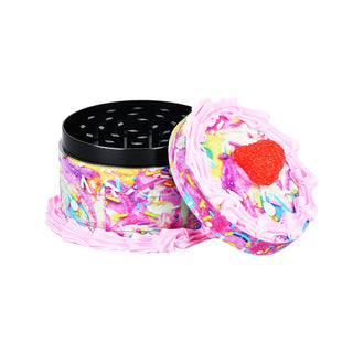 Birthday Cake Grinder | 4pc | 2.5" - Horny Stoner