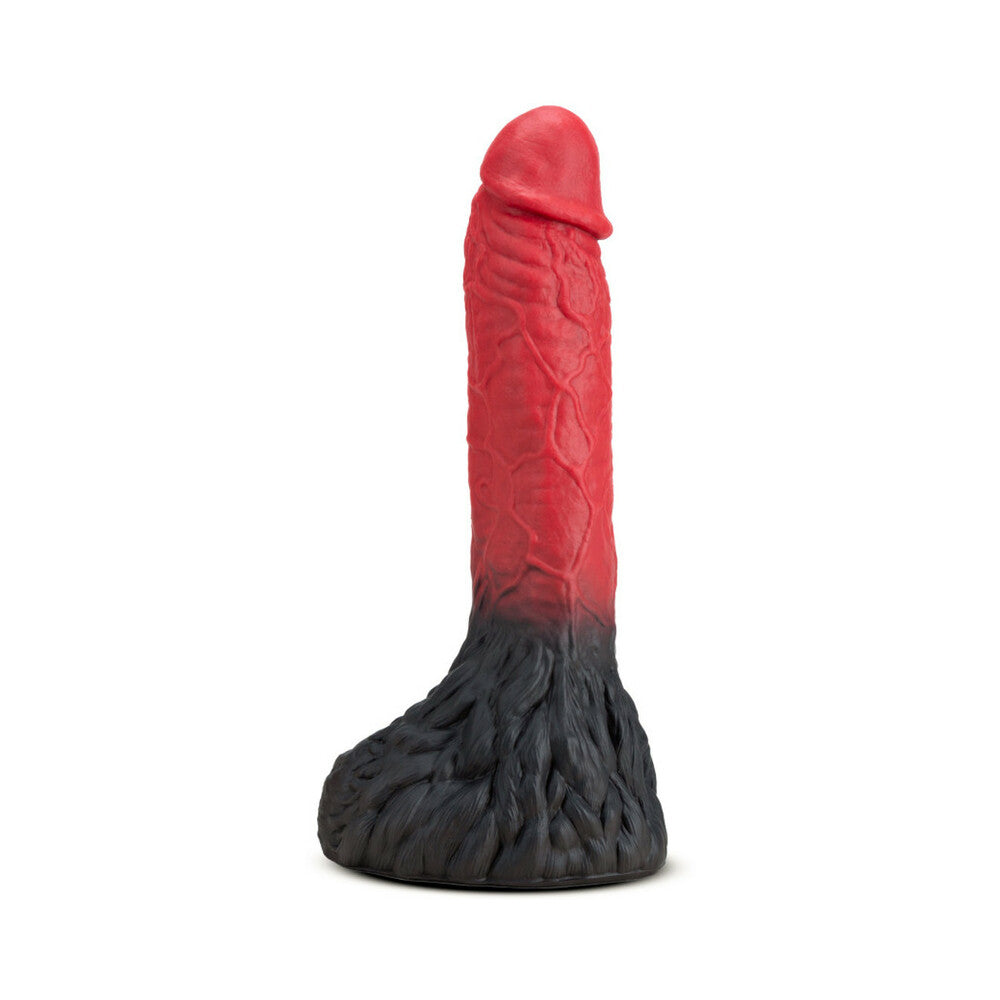 The Realm Lycan 10.5 in. Silicone Lock On Fantasy Werewolf Dildo Red - Horny Stoner