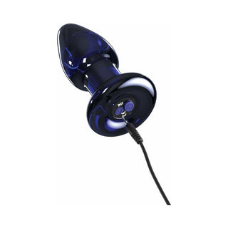 Icicles No. 85 Rechargeable Remote-Controlled Vibrating Anal Plug With Suction Cup Blue - Horny Stoner