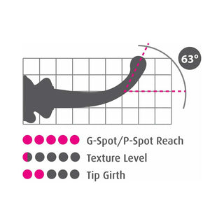 Icicles No. 87 Curved Glass G-Spot Massager With Suction Cup Black - Horny Stoner