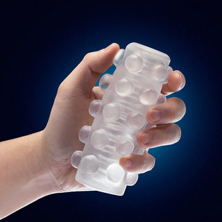 M for Men Soft + Wet Reversible Orb Glow in the Dark Self-Lubricating Stroker Frosted - Horny Stoner