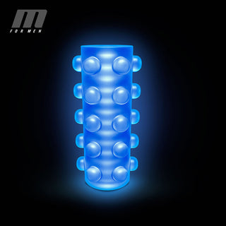 M for Men Soft + Wet Reversible Orb Glow in the Dark Self-Lubricating Stroker Frosted - Horny Stoner