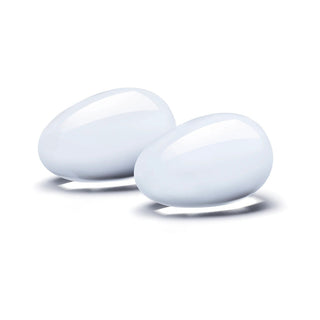 Glas 2-Piece Glass Yoni Egg Set - Horny Stoner