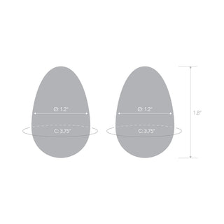 Glas 2-Piece Glass Yoni Egg Set - Horny Stoner