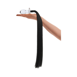 Glas 3 in. Horse Tail Glass Butt Plug - Horny Stoner