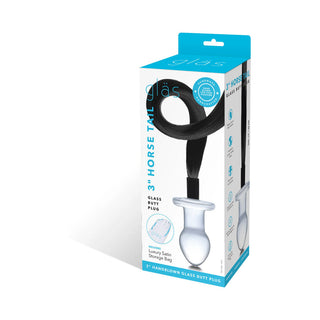 Glas 3 in. Horse Tail Glass Butt Plug - Horny Stoner