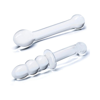 Glas 2-Piece G-Spot Pleasure Glass Dildo Set - Horny Stoner