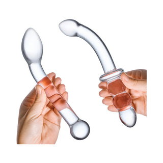 Glas 2-Piece G-Spot Pleasure Glass Dildo Set - Horny Stoner