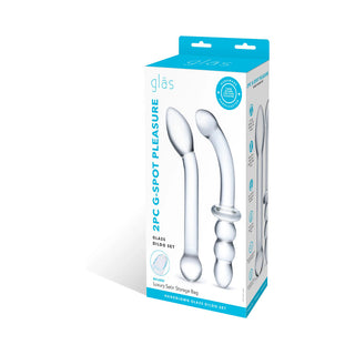 Glas 2-Piece G-Spot Pleasure Glass Dildo Set - Horny Stoner
