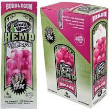 Orginal Blunt Wrap Hemp Wraps Bubble Gum-BOX/DISPLAY - Horny Stoner