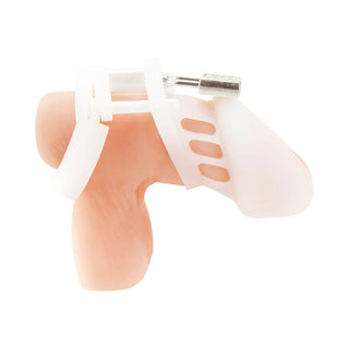 Blue Line Silicone Chastity Cock Cage for Comfort and Security