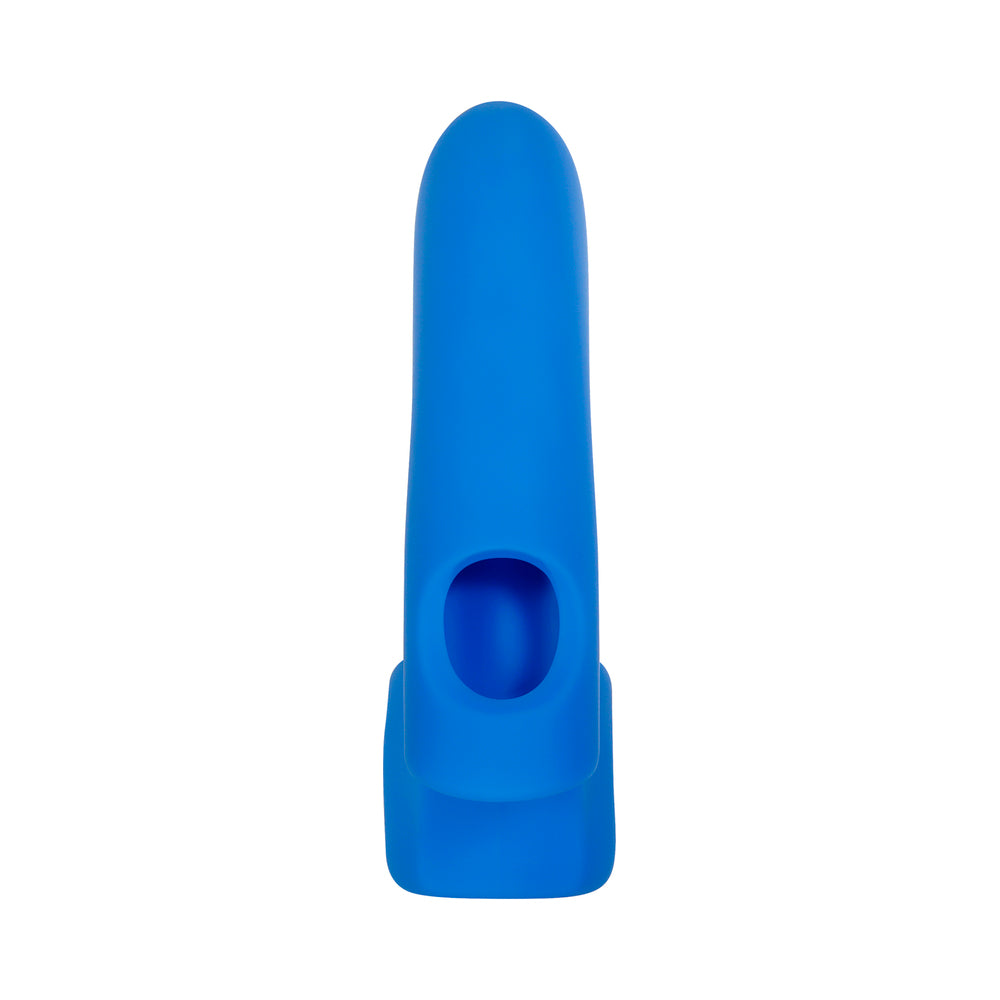 Gender X Flick It Rechargeable Flicking Dual Stimulation Silicone Finger Vibrator Blue - Horny Stoner