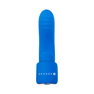 Gender X Flick It Rechargeable Flicking Dual Stimulation Silicone Finger Vibrator Blue - Horny Stoner