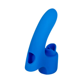 Gender X Flick It Rechargeable Flicking Dual Stimulation Silicone Finger Vibrator Blue - Horny Stoner