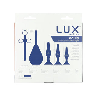Lux Active Equip 7-Piece Anal Plug Training Kit Silicone Black - Horny Stoner