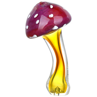 Amanita Mushroom Fumed Glass Hand Pipe - 4.75" - Horny Stoner