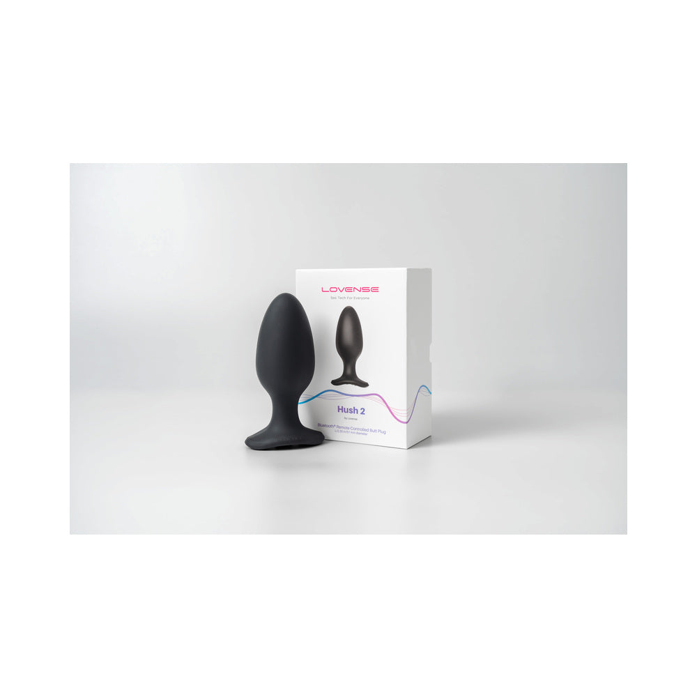 Lovense Hush 2 Bluetooth Remote-Controlled Vibrating Butt Plug L 2.25 in. - Horny Stoner